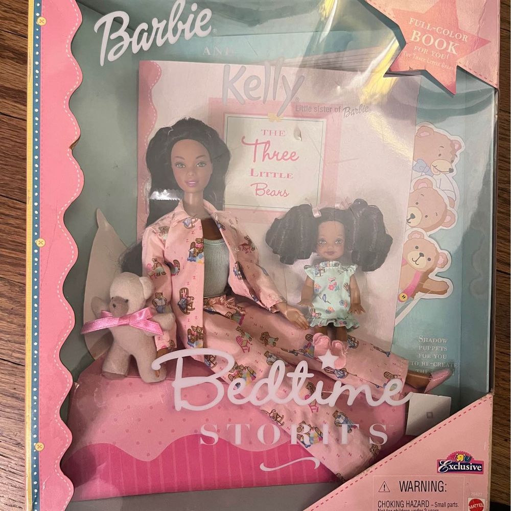 Barbie and Kelly Bedtime Stories 29427 Toys R Us 2000 Mattel AA African American